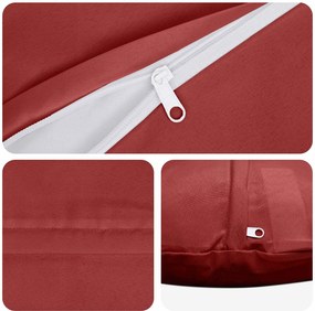 vidaXL Κάλυμμα Μαξιλαριού 2 pcs HEERLEN Κόκκινο Ø 30 cm Πολυεστέρας
