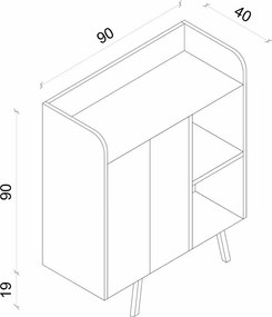 Έπιπλο Μπαρ Καφέ Ψαμμίτης FRAU 90x40x19