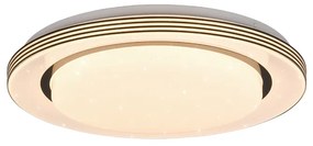 Atria Κλασική Πλαστική Πλαφονιέρα Οροφής με Ενσωματωμένο LED σε Μαύρο χρώμα 38cm Trio Lighting R67041032