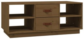 vidaXL Τραπεζάκι Σαλονιού Καφέ Μελί 100x50x41 εκ. Μασίφ Ξύλο Πεύκου