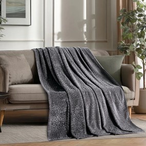 Ριχτάρι Καναπέ Τριθέσιου Fleece (170x300) Melinen Giza D.Grey