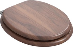 vidaXL Μαλακή κλειστή λεκάνη 2 pcs Καφέ 44 x 38 εκ. Πίνακας MDF