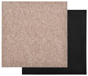 vidaXL Μοκέτα Πλακάκι 20 τεμ. Μπεζ 5 μ² 50x50 εκ.
