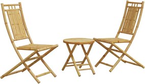 vidaXL Σετ Επίπλων Bistro 3 Τεμαχίων από Μπαμπού