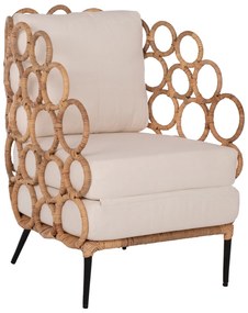 ΠΟΛΥΘΡΟΝΑ RINGER HM9341 ΑΠΟ RATTAN-ΜΕΤΑΛΛΟ ΦΥΣΙΚΟ ΧΡΩΜΑ 65x69x86Y εκ.