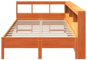 vidaXL Κρεβάτι Βιβλιοθήκη Χωρίς Στρώμα 120x200 εκ Μασίφ Ξύλο Πεύκου