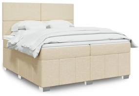 ΚΡΕΒΑΤΙ BOXSPRING ΜΕ ΣΤΡΩΜΑ ΚΡΕΜ 200X200 ΕΚ. ΥΦΑΣΜΑΤΙΝΟ 3294073