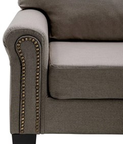 vidaXL Καναπές Διθέσιος Χρώμα Taupe Υφασμάτινος