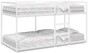 vidaXL Κουκέτα χωρίς στρώμα Λευκό 80x200 cm Ατσάλι