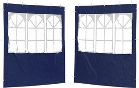 vidaXL Πλευρική Σκηνής Πάρτι 2 pcs 200 x 195 εκ. Μπλε
