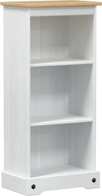 vidaXL Βιβλιοθήκη Λευκό 46 x 29 x 100 εκ. Στερεά ξυλεία πεύκου