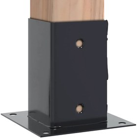 vidaXL Βάσεις στύλων τετράγωνες 12 τεμάχια Χάλυβας με επικάλυψη σκόνης