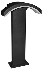 Adeleq Led Φωτιστικό Αλουμινίου Καμπύλη Σε Κολώνα H50cm 10W 4000Κ Μαύρο 9-191861
