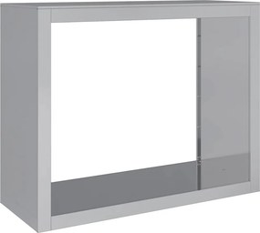 vidaXL Ράφι Καυσόξυλων 100x40x80 εκ. Γαλβανιζέ Ατσάλι