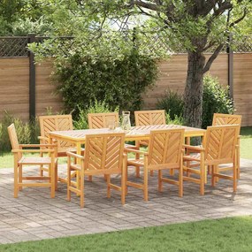 vidaXL Καρέκλες Κήπου 8 pcs Καφέ 59 x 62.5 x 89 εκ Μασίφ ξύλο ακακίας
