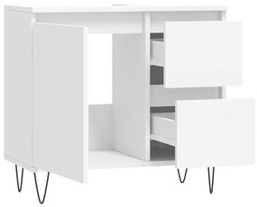 vidaXL Ντουλάπι Μπάνιου Λευκό 65 x 33 x 60 εκ. από Επεξεργασμένο Ξύλο