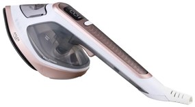 Σίδερο ατμού  2in1 Adler AD 5044, 1800W, 180ml, 25g/min, Κεραμική πλάκα, οθόνη LED, Κάθετο και οριζόντιο σιδέρωμα, Λευκό/Χρυσό