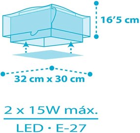 Little Shark πλαφονιέρα οροφής (63476)