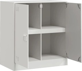 vidaXL Μπουφές Λευκός 67x39x73 εκ. από Ατσάλι
