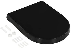 vidaXL Κάλυμμα Λεκάνης με Soft Close & Quick Release Μαύρο