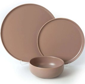 Σερβίτσιο Πιάτα Φαγητού (Σετ 18Τμχ) 275KRM1864 Taupe Hermia 18 τμχ Ceramic