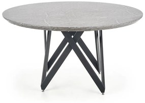 Τραπέζι Houston 936, Γκρι μάρμαρο, Μαύρο, 77cm, 47 kg, Ινοσανίδες μέσης πυκνότητας, Μέταλλο | Epipla1.gr