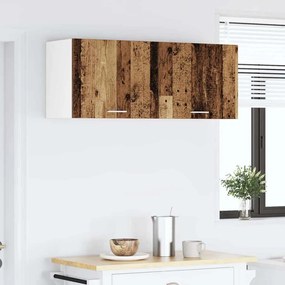 vidaXL Κρεμαστό ντουλάπι 2 pcs Παλαιό Ξύλο και Λευκό 50 x 31 x 40 εκ.