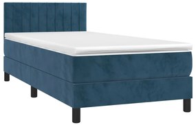 ΚΡΕΒΑΤΙ BOXSPRING ΜΕ ΣΤΡΩΜΑ ΣΚΟΥΡΟ ΜΠΛΕ 90X200 ΕΚ. ΒΕΛΟΥΔΙΝΟ 3141405