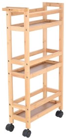 ESTIA ΤΡΟΛΕΥ ΟΡΓΑΝΩΣΗΣ ΒΑΜΒΟΟ ESSENTIALS 3 ΕΠΙΠΕΔΩΝ 36x15x74cm