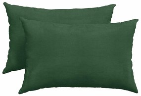 vidaXL Μαξιλάρι Καναπέ 2 pcs Σκούρο Πράσινο 60 x 40 cm