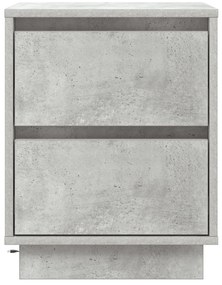 vidaXL Κομοδίνο με LED Φώτα Συγκεκριμένου Γκρι 39x34.5x50 cm