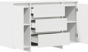 vidaXL Πλαϊνό γραφείο Λευκό 120 x 41 x 75 εκ. Επεξεργασμένο ξύλο