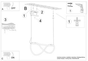 Κρεμαστό φωτιστικό Galakse 1,1xLED/16w, Χρώμα μαύρος