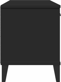 vidaXL Παπουτσοθήκη VIKEN Μαύρη 106x35x45 εκ. από Επεξεργασμένο Ξύλο