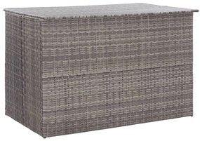 vidaXL Μπαούλο Εξωτερικού Χώρου Γκρι 150x100x100 εκ. Συνθετικό Ρατάν
