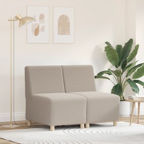vidaXL Καθίσμα Σαλονιού 2 pcs Ανοιχτό γκρι 55 x 74 x 82 εκ. Βελούδο