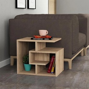 Τραπεζάκι βοηθητικό Labirent Megapap χρώμα sapphire oak 54x40x45εκ.