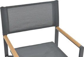 Πολυθρόνα σκηνοθέτη Mabu pakoworld ανθρακί αλουμίνιο 56x48x86εκ