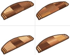 vidaXL Πατάκια Σκάλας Αυτοκόλλητα 10 τεμ. Καφέ 65x21x4 εκ.