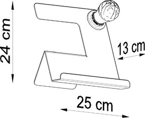 Sollux Λαμπτήρας γραφείου Incline 1,ατσάλι,1xE27/60w