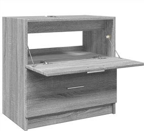 vidaXL Ντουλάπι Νιπτήρα Grey Sonoma 59x37x59 εκ. Επεξεργασμένο Ξύλο