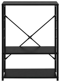 Ντουλάπι Φούρνου Μικροκυμάτων Μαύρο 60x39,6x79,5 εκ. Επεξ. Ξύλο - Μαύρο