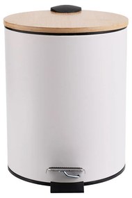 Χαρτοδοχείο Μπάνιου Bamboo Essentials Soft Close 5Lt Λευκό - Estia