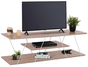 TV STAND TARS  MELAMINE SONOMA WHITE 120x32x33Hcm.