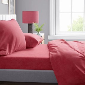 Σεντόνια Shadow (Σετ 4τμχ) 23 Red DimCol Queen Size 220x240cm Cotton-Polyester