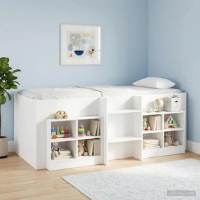 vidaXL Κρεβάτι Υψηλού Στυλ για Παιδιά Λευκό 75 x 190 cm