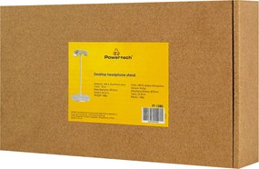 POWERTECH επιτραπέζια βάση ακουστικών PT-1580, ασημί