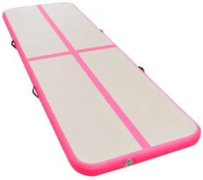 vidaXL Στρώμα Ενόργανης Φουσκωτό Ροζ 400 x 100 x 10 εκ. PVC με Τρόμπα