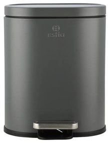 Χαρτοδοχείο Μπάνιου Ovoid Soft Close 6Lt Γκρι 24.4x21.5x29.4cm