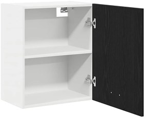 vidaXL Κρεμαστό ντουλάπι με ράφι Lyon 2 pcs Μαύρη Οξυά 50 x 31 x 60 εκ